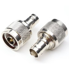 2 PCS N Male To BNC Female Connector N Type To BNC Adapter RF Coax Radio