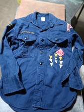 Boy Scouts of America Cub Scout Uniform Youth Shirt USA Blue Cotton- 25-1356