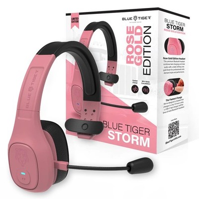 Storm Rose Gold - Premium Trucker Bluetooth Headset-Wireless Noise Canceling ...