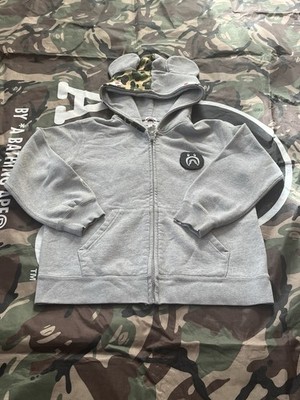 Bape Kids Shark Bearbrick Hoodie Size 130 Grey Colorway | eBay