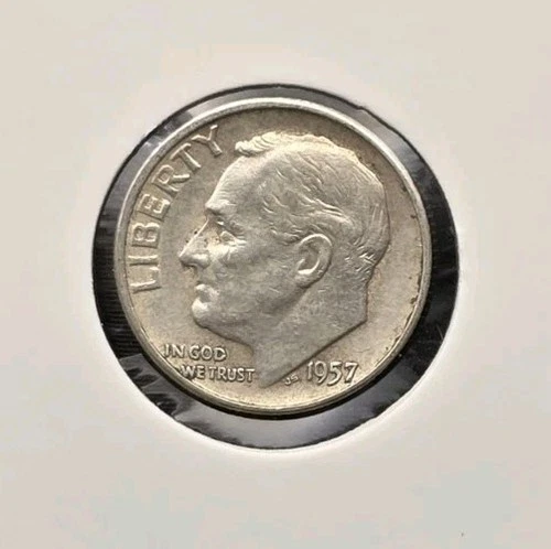 1957-P Roosevelt Dime 90% Silver US Mint Philadelphia