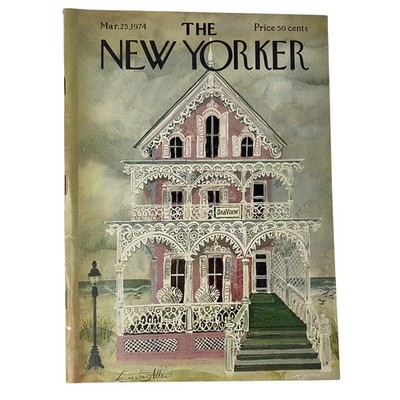 The New Yorker Full Magazine March 25, 1974 Laura Jean Allen Cover VG