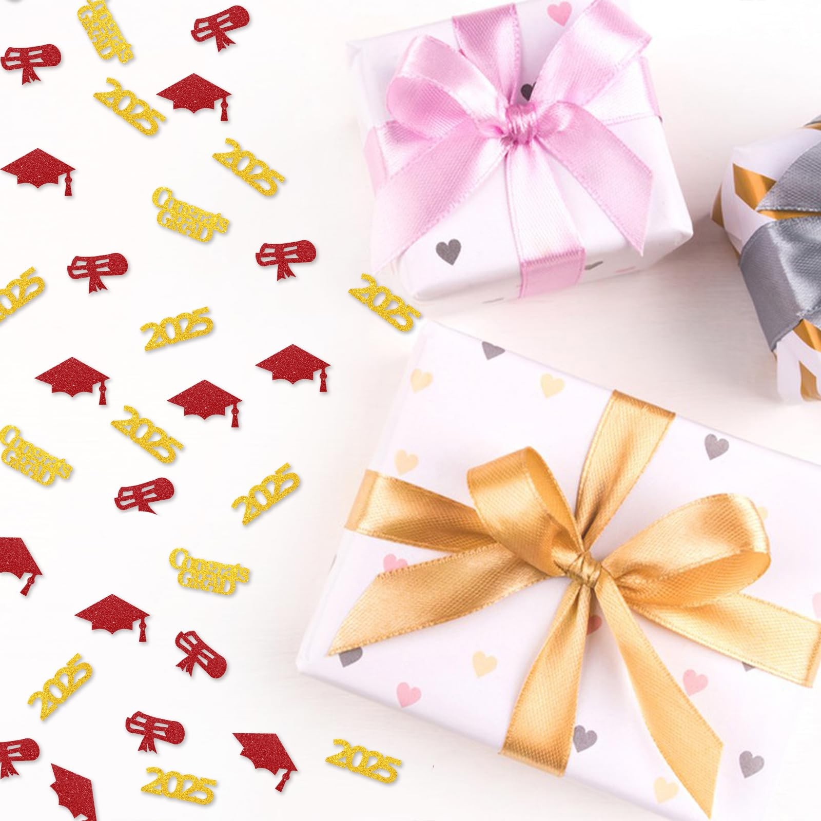 120 PCS Congrats Grad Confetti 2025 Graduation Class Of 2025 Paper Scatter