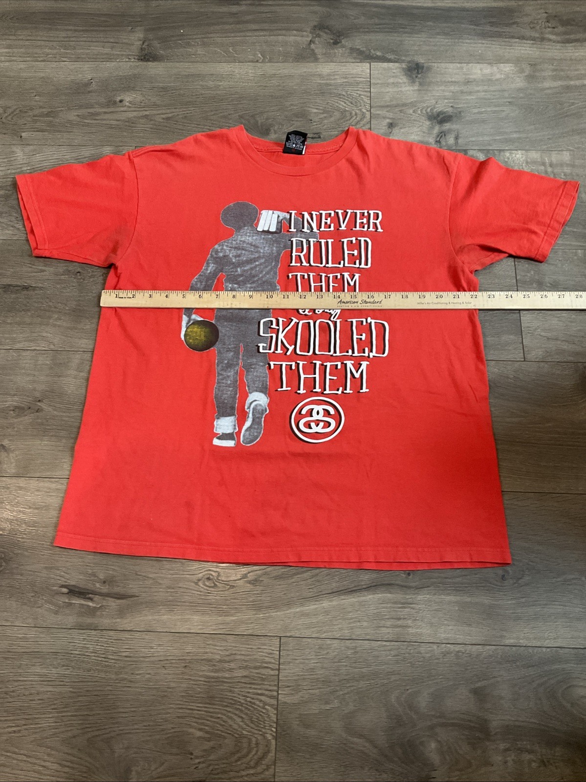 STÜSSY I Never Ruled Them I only Skooled Them T-Shirt Y2K Early 2000s Tag Size L thumbnail 3