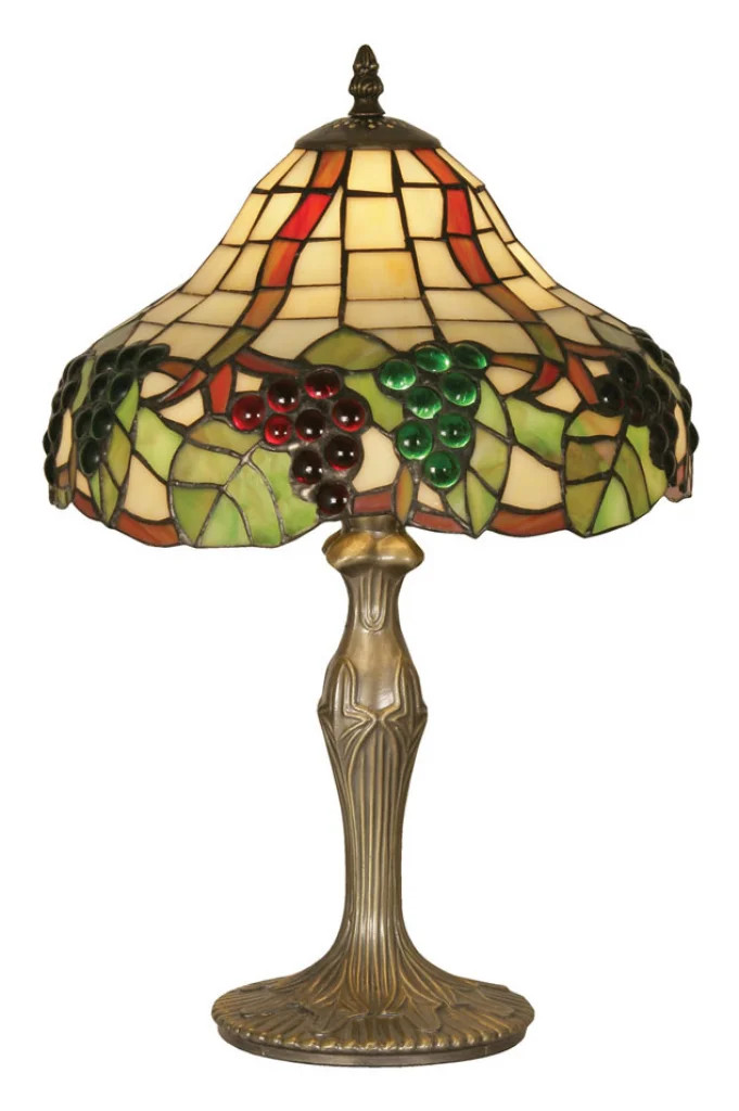 Tiffany Table Light Floor Antique Grapes II Small Oaks Lighting OT 0209/12 TL
