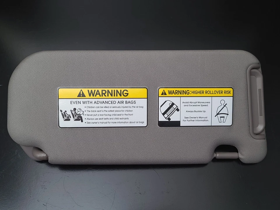 2010-2015 Hyundai Tucson Sun Visor Pair Set Driver Passenger Left Right OEM GRAY - Image 2 of 4