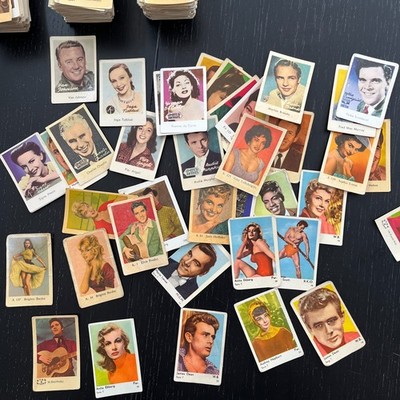 Elvis Presley James Dean Audrey Hepburn etc Dutch Gum Card 350+ Mixed Series Lot