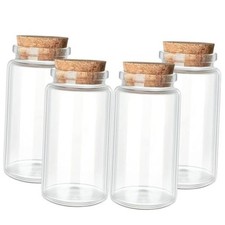 4pcs 100ml / 3.4 oz Small Glass Jars with Cork Lids - Spell Jars