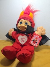 Russ Berrie Troll Doll Devil I Love You Plush Troll Kidz Vintage 90s W/ Hang Tag