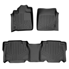 SMARTLINER SA0022/B0022 Front/Rear BLACK Floor Liners for Tundra CrewMax