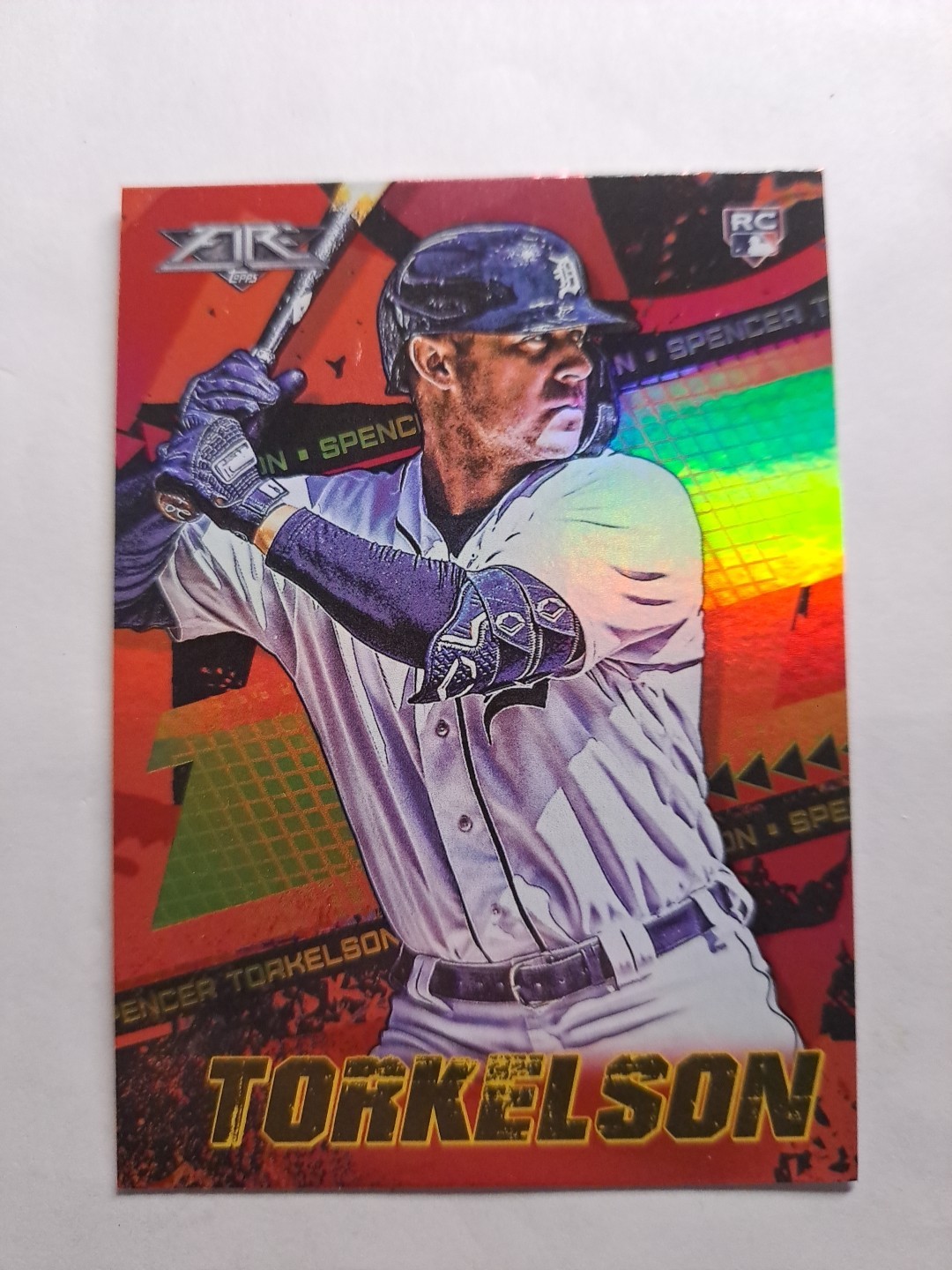 2022 Topps Fire Spencer Torkelson Red Flame Foil RC #111 Rookie Minty
