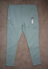 New Womens Carhartt Pants Large Green Force Fitted Lightweight Utility Leggings