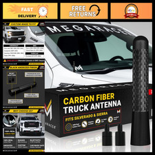 3" Short Truck Antenna for Chevy Silverado GMC Sierra 1500 2500HD - Black, Durab