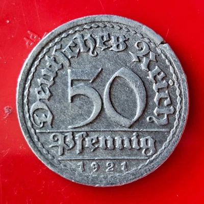 ++# Weimarer Republik 50 Pfennig 1921 F #++R8 - Bild 1 von 2