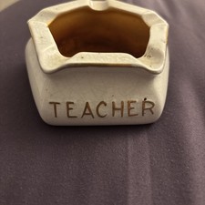 Very Rare Hexagonal China Teachers Whiskey estab Ashtray 1830