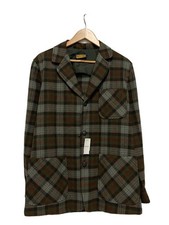Pendleton 50s Wool Check Tactical Jacket S Walnut Buttons Khaki