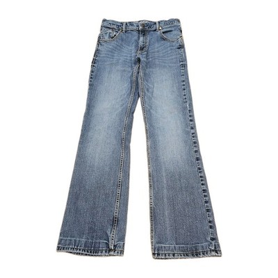 Wrangler Retro Slim Boot Jeans Mens 31x34 Light Wash Cotton Blend