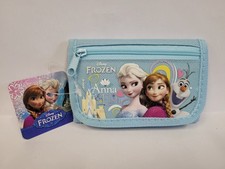 Kids Tri-Fold Mini Wallet - Disney Frozen Blue Coin Purse Bag NEW Girls