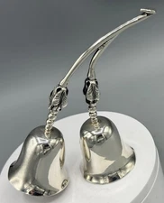 RAMIREZ 1940's Mexico Sterling Silver Squash Blossom Double Bells 3.1 Ozt Rare!