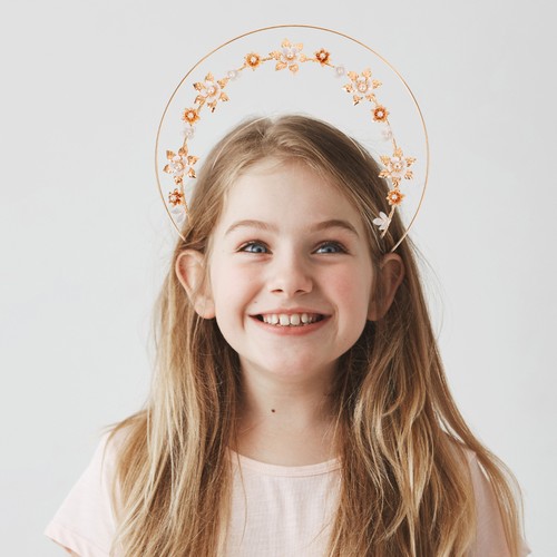 Pearl Hair Crown Miss Goddess Headpiece for Women Greek Headband - Picture 5 of 12