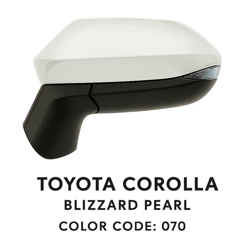 NEW PEARL WHITE Mirror fits 20-21 COROLLA SEDAN Power Heat Signal Driver LH