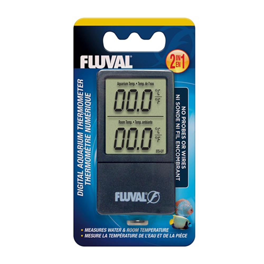 Fluval Wireless 2-in-1 Digital Aquarium Thermometer LCD Fish Tank Temperature