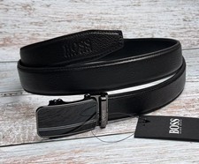 Hugo Boss Black Leather Ratchet Dress Belt