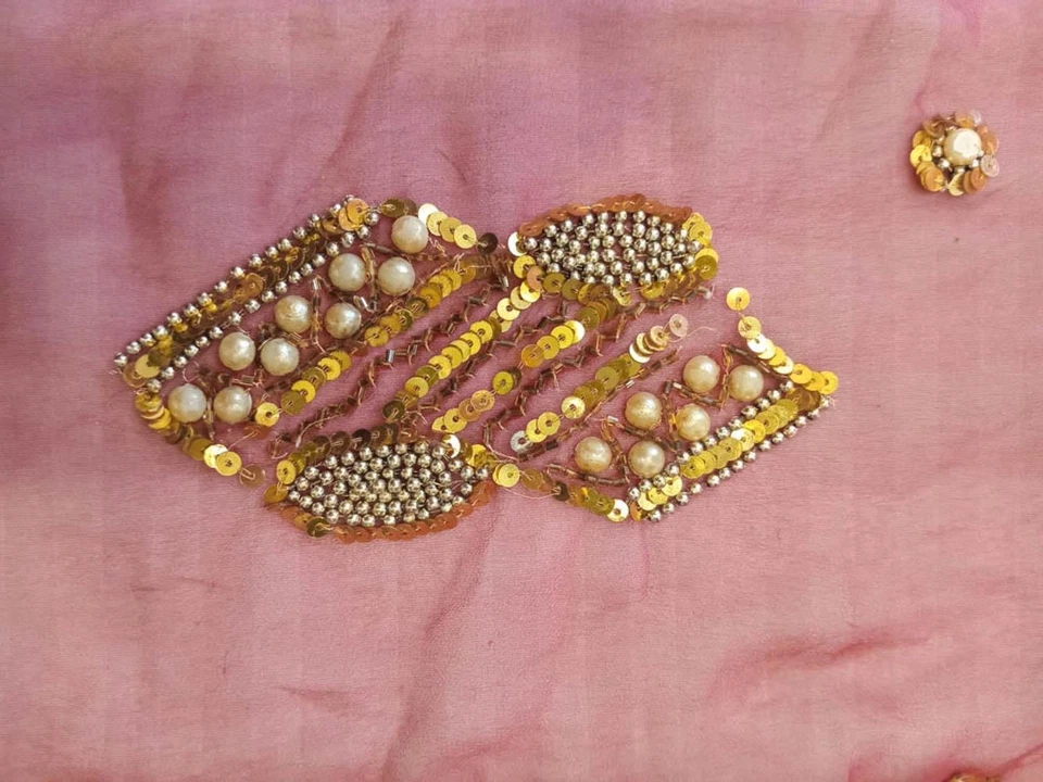 Шарф Georgette Dupatta винтажный индийский вышитый длинный украденный для женщины LD7211 - Изображение 3 из 4