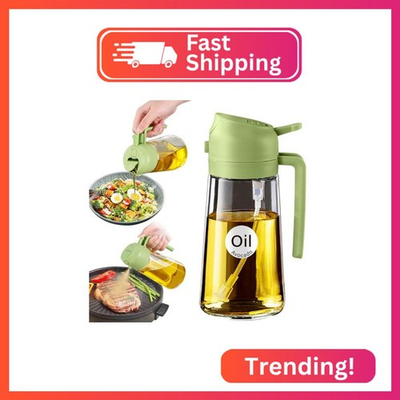 #ad YARRAMATE 16oz 470ml Glass Olive Oil Sprayer for Cooking with Stickers 2 in 1 O $12.83