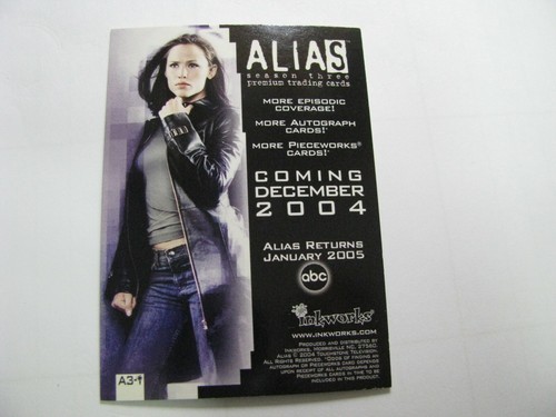 Alias Season Three internet exclusive promo card P-i Inkworks - Picture 2 of 2
