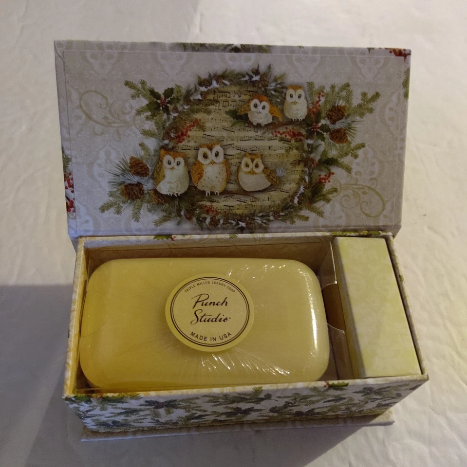 Punch Studio Owls Music Box Verbena Soap Plays Beethoven's Ode to Joy - Image 2 of 4