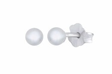 Sterling Silver Ball Stud Earrings for Women Men Teen, 2mm-16mm
