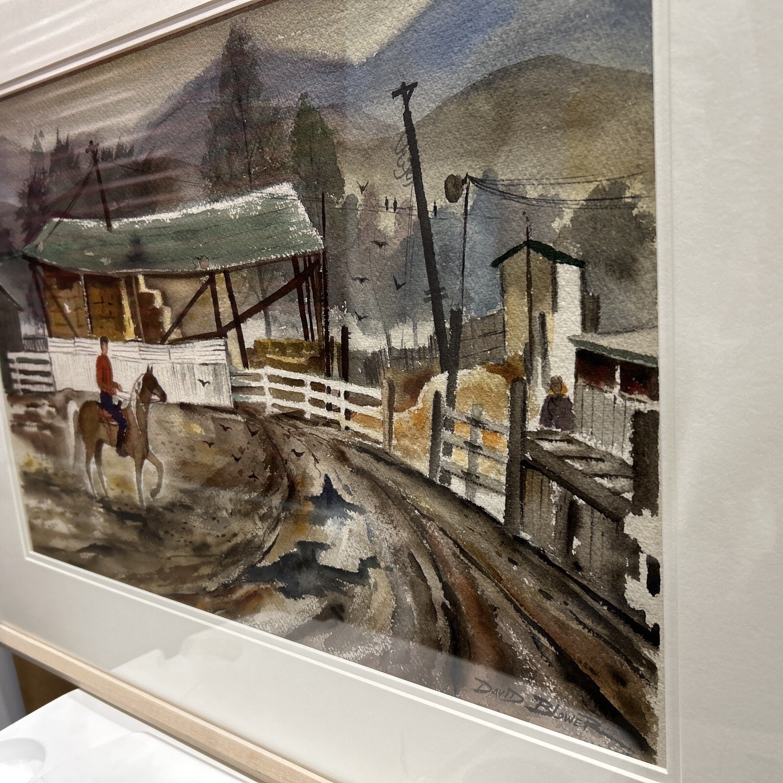 DAVID BLOWER, “CENTER RING AT MALIBU” ORIGINAL PAINTING