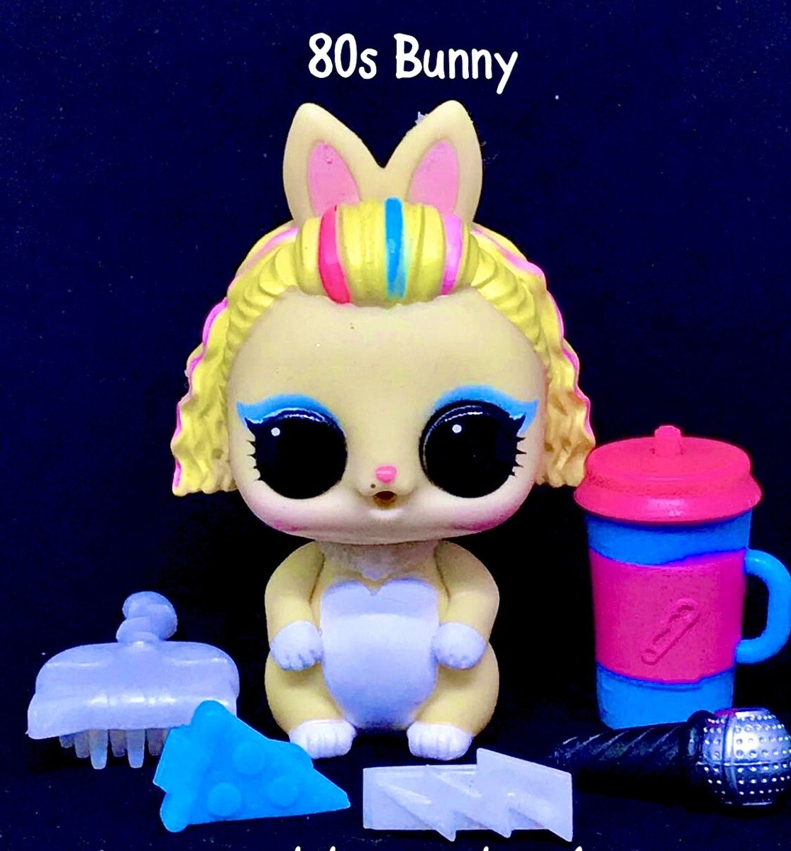 LOL Fluffy Pets 80's Bunny Baby Pet Doll Color Changer Winter