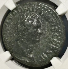 Domitian AE As AD 81-96 Minerva NGC Ch VF 4/5 3/5