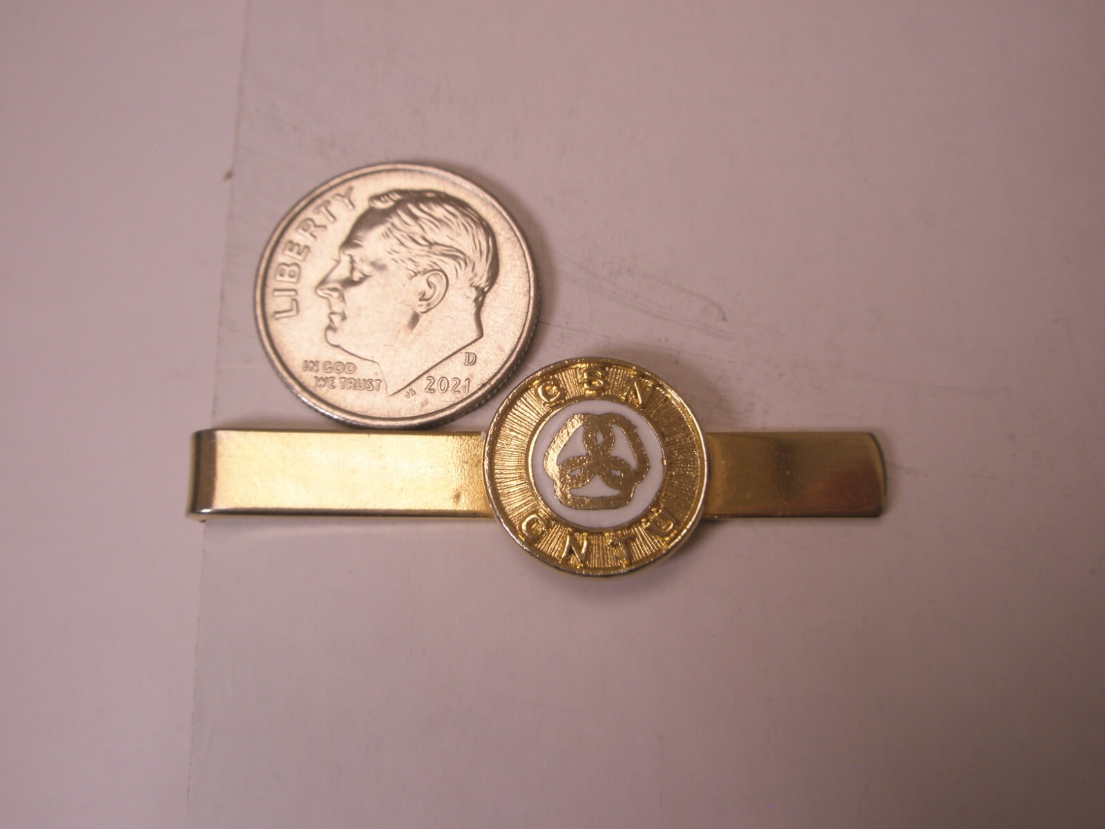 CSN CNTU Logo Vintage Tie Bar Clip university college edu