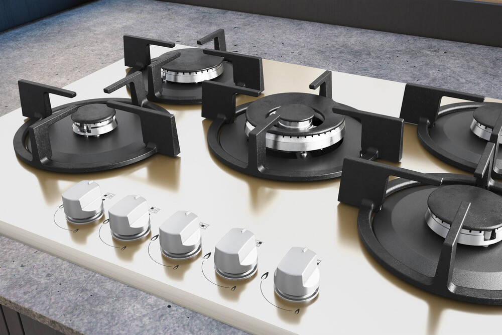 Ricambi Fuochi Hotpoint Ariston Kit Bruciatori Spartifiamma Per Cucina - 4 Pezzi Completi Con Tripla Corona, Compatibile Hotpoint Ariston, Made In Italy Bruciatori Piano Cottura - Foto 5