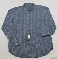 Ralph Lauren Button-Front Brushed Plaid Shirt Big  Tall 2XB 2X Big Tall New
