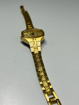RADO レディース時計　14kWG NICE RADO 204.3609.2 GOLD DIAL GP 1PT DIAMOND QUARTZ WOMEN WATCH