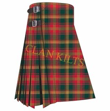 Scottish Handmade Traditional Maple Leaf Canadian 8yard Tartan Kilt For Men