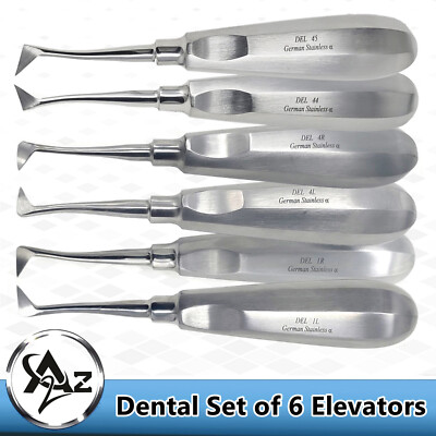 CRYER ROOT ELEVATOR DENTAL SURGERY INSTRUMENTS *SET OF 6* GERMAN STAINLESS CE