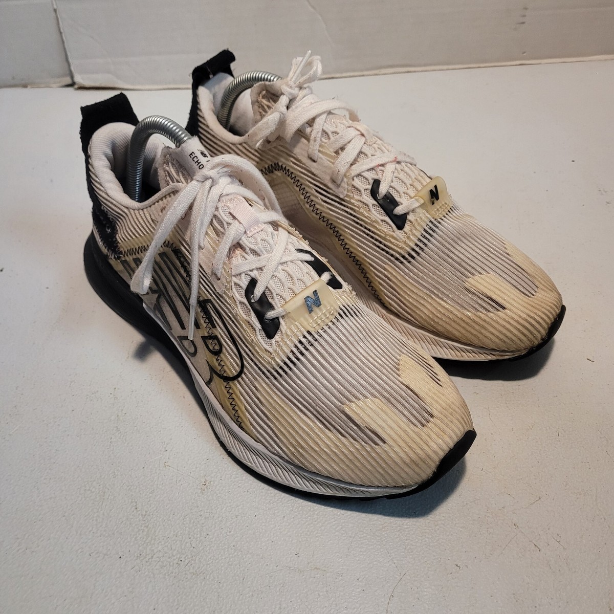 New Balance Fuelcell Womens White Black Sneaker Shoes Athletic