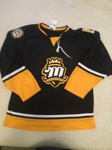 black and gold hockey jersey