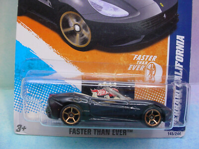 htf 2011 Hot Wheels FERRARI CALIFORNIA #145 Win✿black; FTE