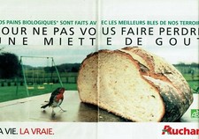 Publicité Advertising 220 2001 Supermarché Auchan nos pains bio AB ( 2 pages)