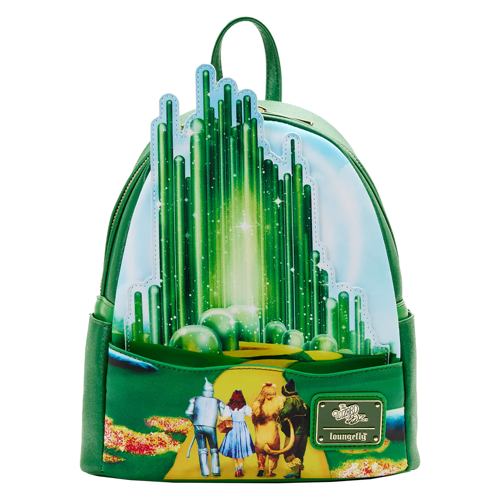 Loungefly Emerald City Mini Backpack - Green & Yellow Loungefly Wizard of Oz Emerald City Mini Backpack – Kawaii Gifts main image 2