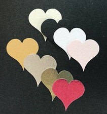 Heart die cut Medium size embellishment / card topper from luxury board pk20