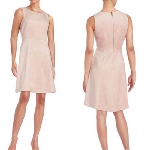 calvin klein faux suede a line dress