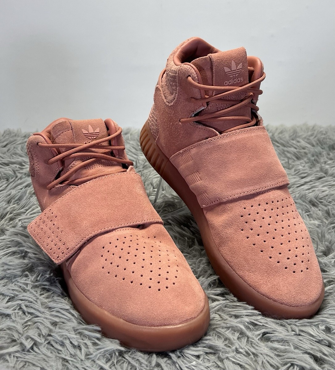 ADIDAS Originals TUBULAR Invader Strap Raw Pink Size 6.5 womens