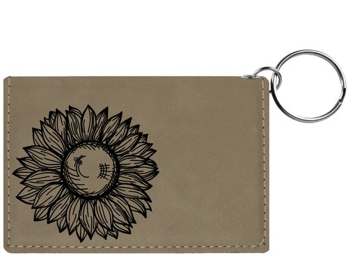 Cartera Llavero Girasol Grabado Láser Cuero sintético - Imagen 10 de 18